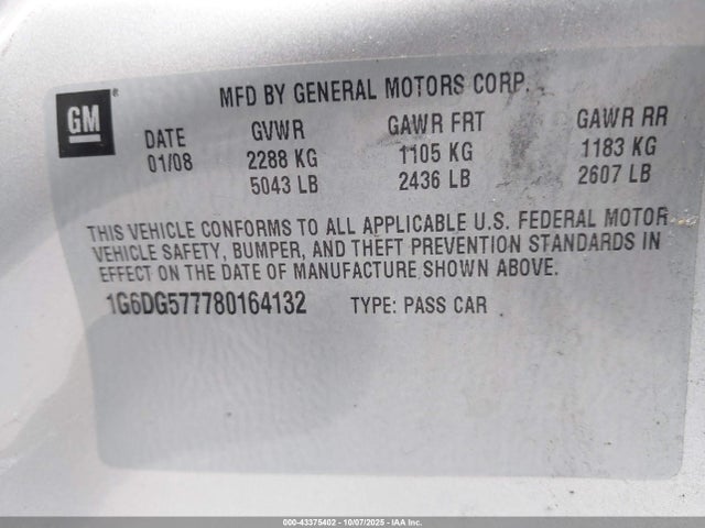 2008 CADILLAC CTS 1G6DG577780164132 Photo 8