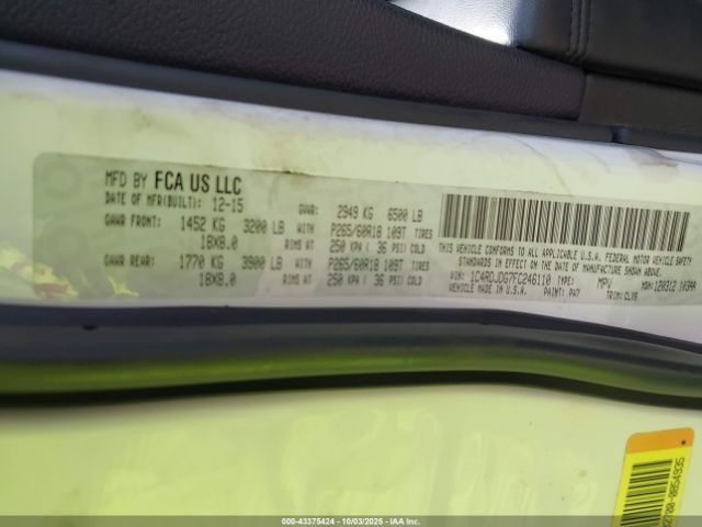 2015 DODGE DURANGO 1C4RDJDG7FC246110 Photo 8