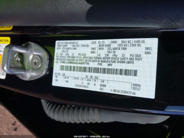 2025 FORD ESCAPE 1FMCU9MN4SUA69776 Photo 8