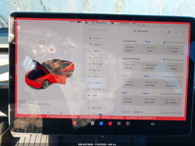 2021 TESLA MODEL 3 5YJ3E1EB0MF925299 Photo 6