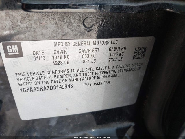 2013 CADILLAC ATS 1G6AA5RA3D0149943 Photo 8