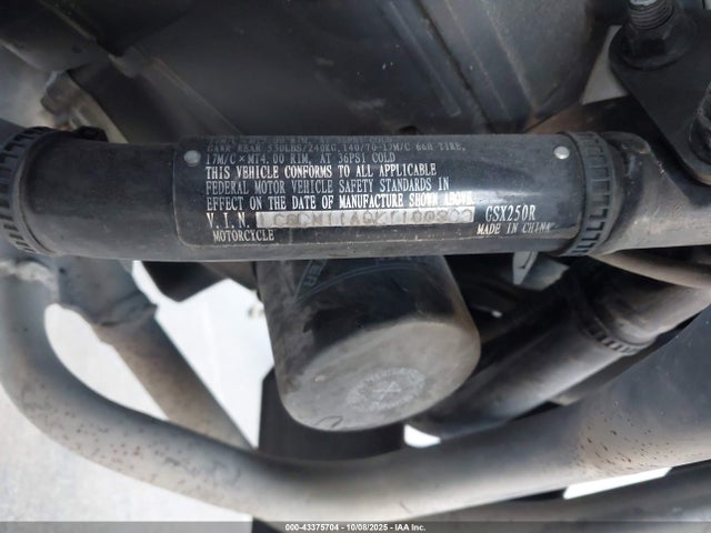 Продаж на аукціоні авто 2019 Suzuki Gsx250r M/zm/za, vin: LC6DN11A0K1100303, номер лоту: 43375704