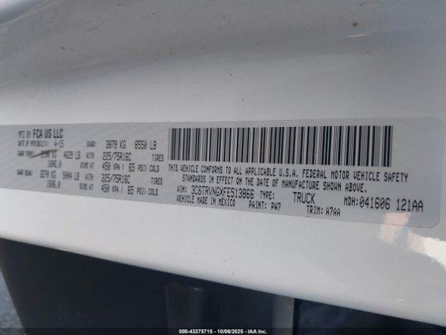 2015 RAM PROMASTER 1500 3C6TRVNGXFE513866 Photo 8