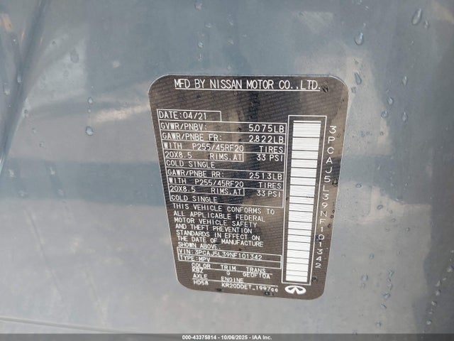 2022 INFINITI QX55 3PCAJ5L39NF101342 Photo 8