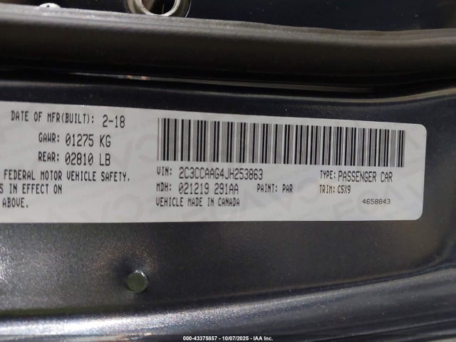 2C3CCAAG4JH253863 Chrysler 300 Touring