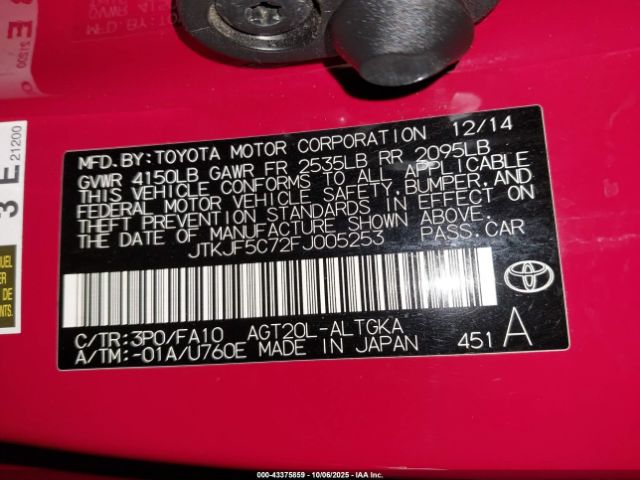 2015 SCION TC JTKJF5C72FJ005253 Photo 8