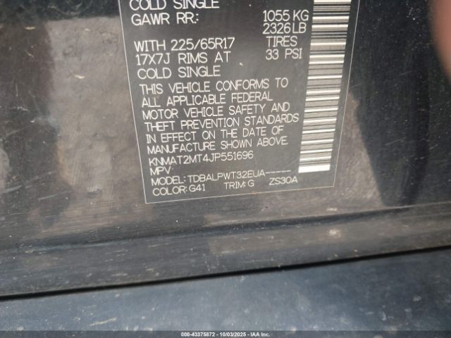 2018 NISSAN ROGUE KNMAT2MT4JP551696 Photo 8