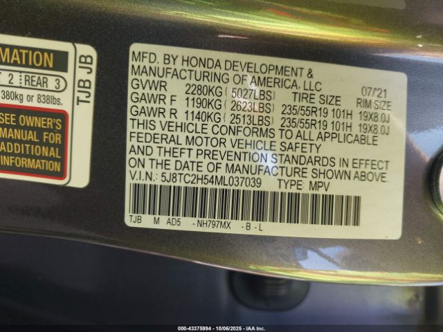 2021 ACURA RDX 5J8TC2H54ML037039 Photo 8