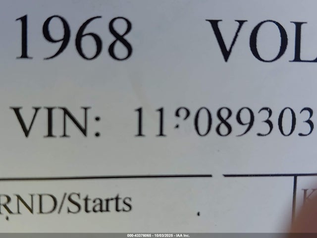 1968 VOLKSWAGEN BEETLE 118089303 Photo 8