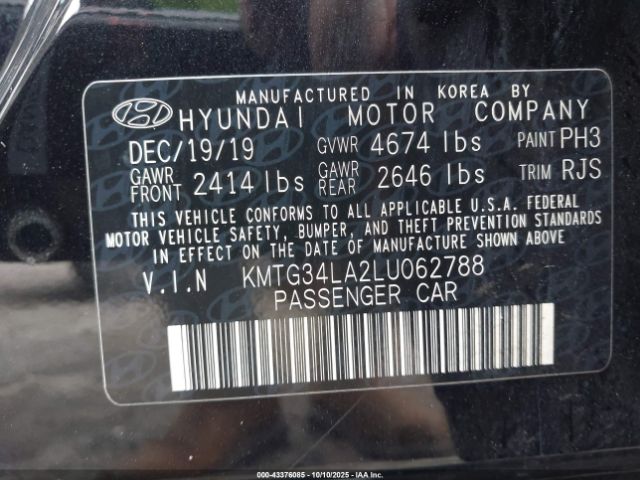 2020 GENESIS G70 KMTG34LA2LU062788 Photo 8