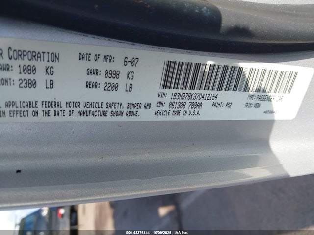 2007 DODGE CALIBER 1B3HB78K37D412154 Photo 8