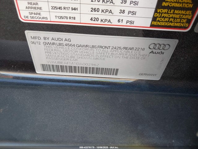 2013 AUDI A3 WAUBEAFM1DA002962 Photo 8
