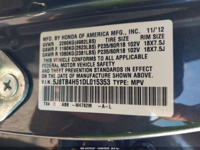 2013 ACURA RDX 5J8TB4H51DL015353 Photo 8