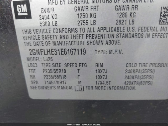 Chevrolet Equinox Ltz 2014 2GNFLHE31E6167119 Image 9