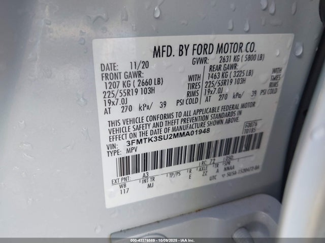 3FMTK3SU2MMA01948 Ford Mustang Mach-e Premium