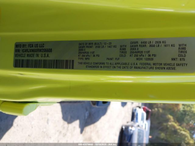 2024 JEEP WRANGLER 4XE 1C4RJXN6XRW206608 Photo 8