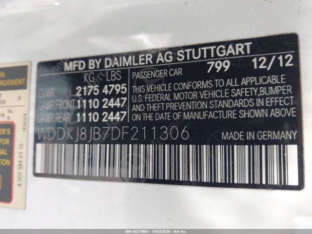 2013 MERCEDES-BENZ E 350 WDDKJ8JB7DF211306 Photo 8