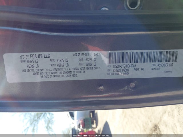 2C3CDXCT3HH643700 Dodge Charger R/t Rwd