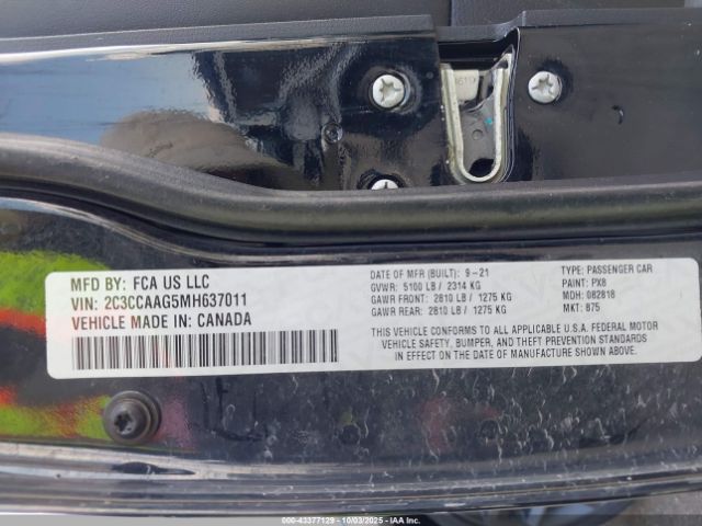 2021 CHRYSLER 300 2C3CCAAG5MH637011 Photo 8