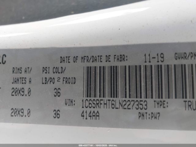 2020 RAM 1500 1C6SRFHT6LN227353 Photo 8