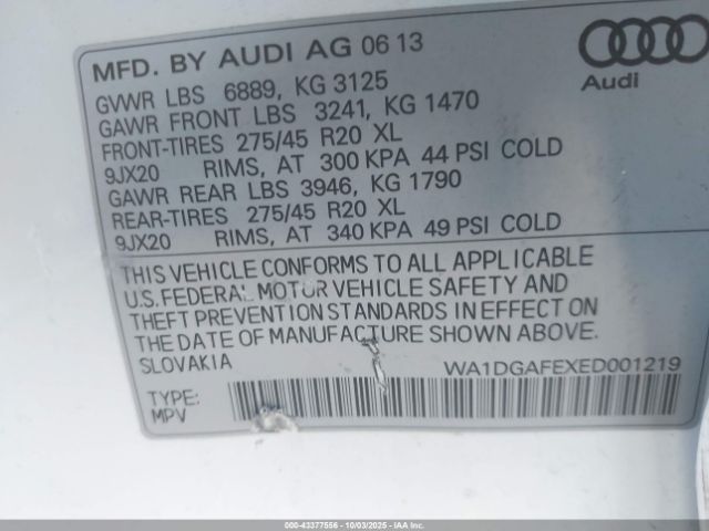 2014 AUDI Q7 WA1DGAFEXED001219 Photo 8