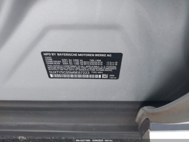 2021 BMW X3 5UXTY5C05M9E67223 Photo 8