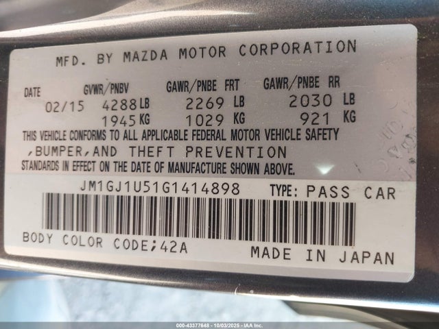 JM1GJ1U51G1414898 Mazda py