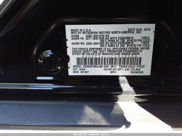 2015 MITSUBISHI OUTLANDER SPORT 4A4AP3AUXFE048869 Photo 8