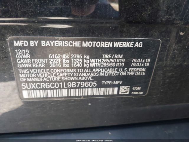 2020 BMW X5 5UXCR6C01L9B79605 Photo 8