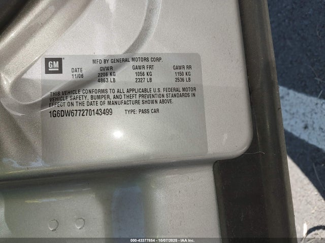 2007 CADILLAC STS 1G6DW677270143499 Photo 8