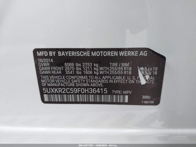 BMW 2015 2015 5UXKR2C59F0H36415 Image 9