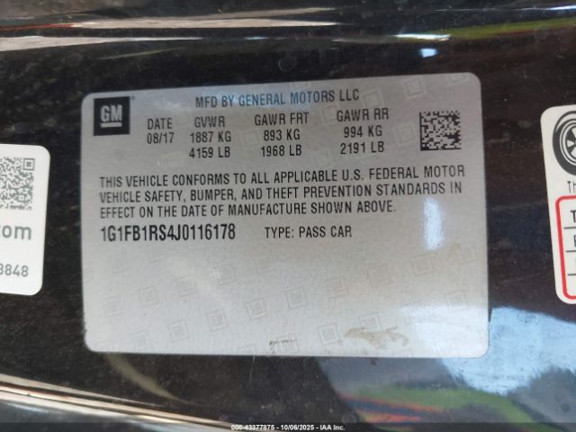 2018 CHEVROLET CAMARO 1G1FB1RS4J0116178 Photo 8