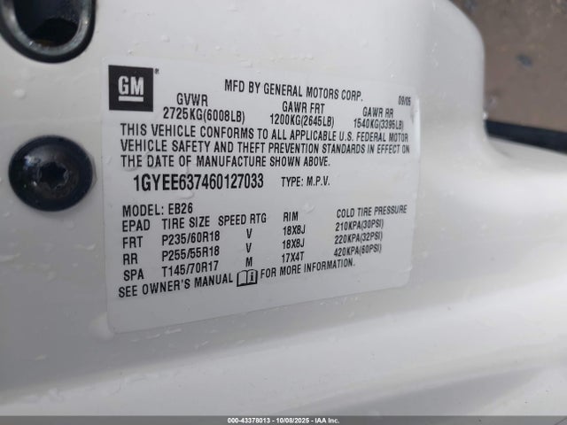 2006 CADILLAC SRX 1GYEE637460127033 Photo 8