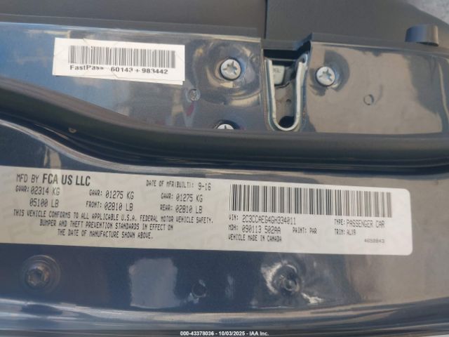 2016 CHRYSLER 300C 2C3CCAEG4GH334011 Photo 8