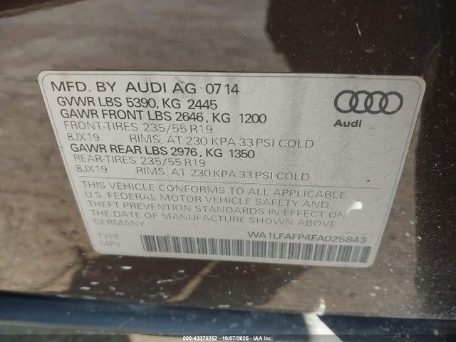 2015 AUDI Q5 WA1LFAFP4FA025843 Photo 8
