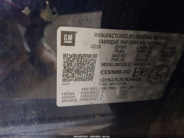 2018 CADILLAC ESCALADE ESV 1GYS4JKJ9JR266438 Photo 8