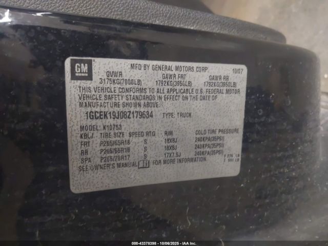 2008 CHEVROLET SILVERADO 1500 1GCEK19J08Z179634 Photo 8