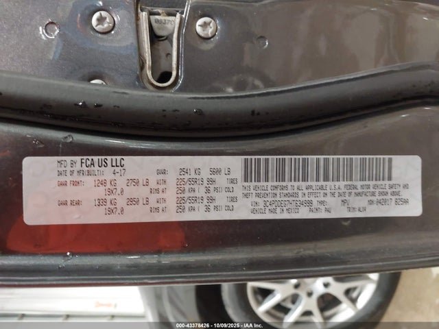 3C4PDDEG7HT634999 Dodge Journey Gt Awd