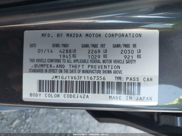 JM1GJ1V63F1167356 Mazda py
