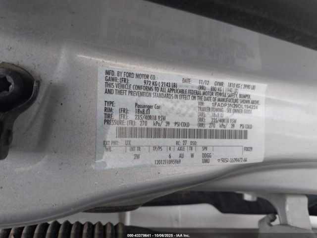 2013 FORD FOCUS 1FADP3N29DL194224 Photo 8