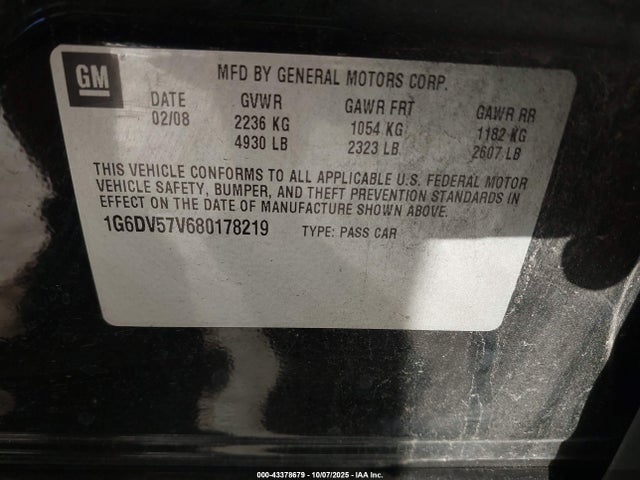 2008 CADILLAC CTS 1G6DV57V680178219 Photo 8