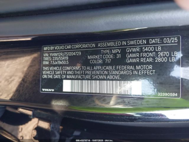 2025 VOLVO XC60 YV4M12RJ7S1204729 Photo 8