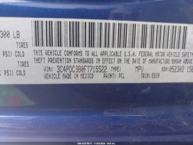 2015 DODGE JOURNEY 3C4PDCBB0FT715522 Photo 8