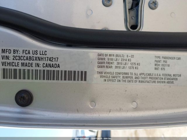 2022 CHRYSLER 300 2C3CCABGXNH174217 Photo 8