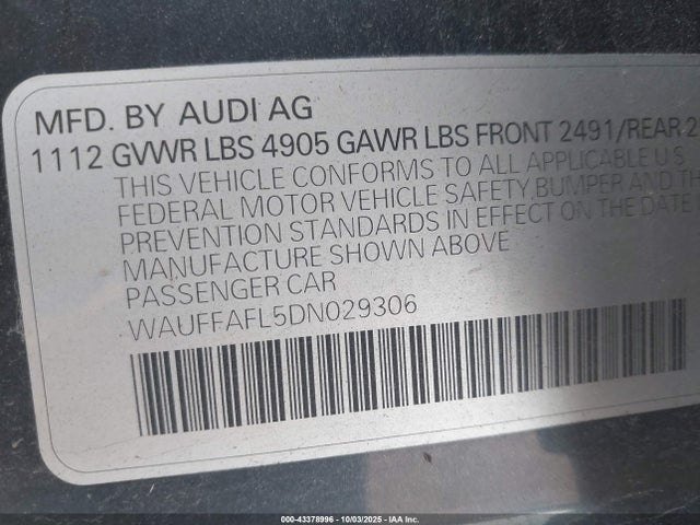 2013 AUDI A4 WAUFFAFL5DN029306 Photo 8