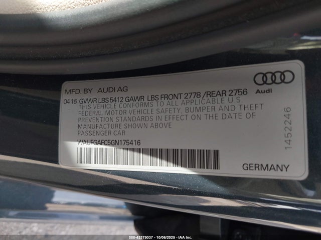 2016 AUDI A6 WAUFGAFC5GN175416 Photo 8