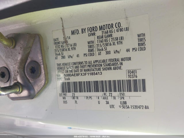 Ford Transit Connect 2015 NM0AE8FX3F1185413 Image 9