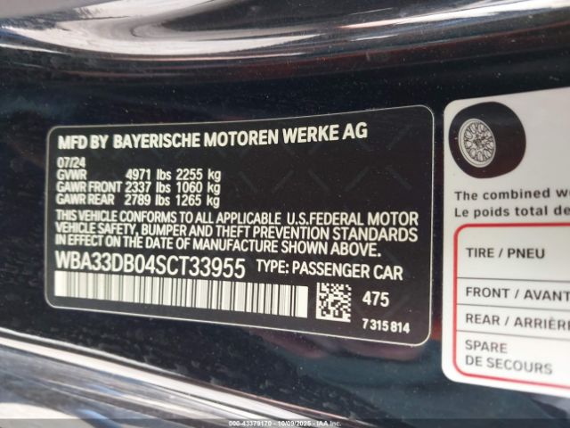 2025 BMW 4 SERIES WBA33DB04SCT33955 Photo 8