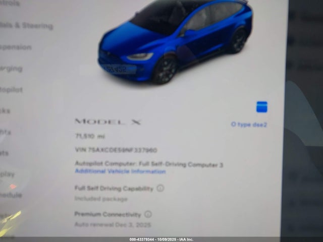 2022 TESLA MODEL X 7SAXCDE59NF337960 Photo 6