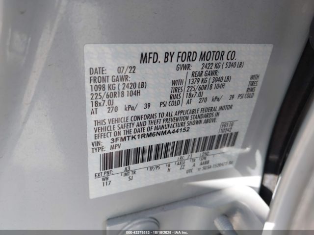 2022 FORD MUSTANG MACH-E 3FMTK1RM6NMA44152 Photo 8